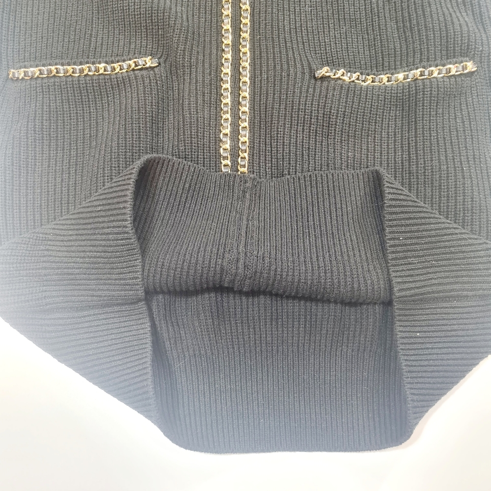 Lovers + Friends Black Cardigan with Gold Details - Picture 3 of 10